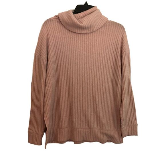 Gap ribbed cowl neck pink sweater size medium - Picture 5 of 6